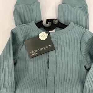 Gerber Modern Moments Baby Outfit in Soft Teal